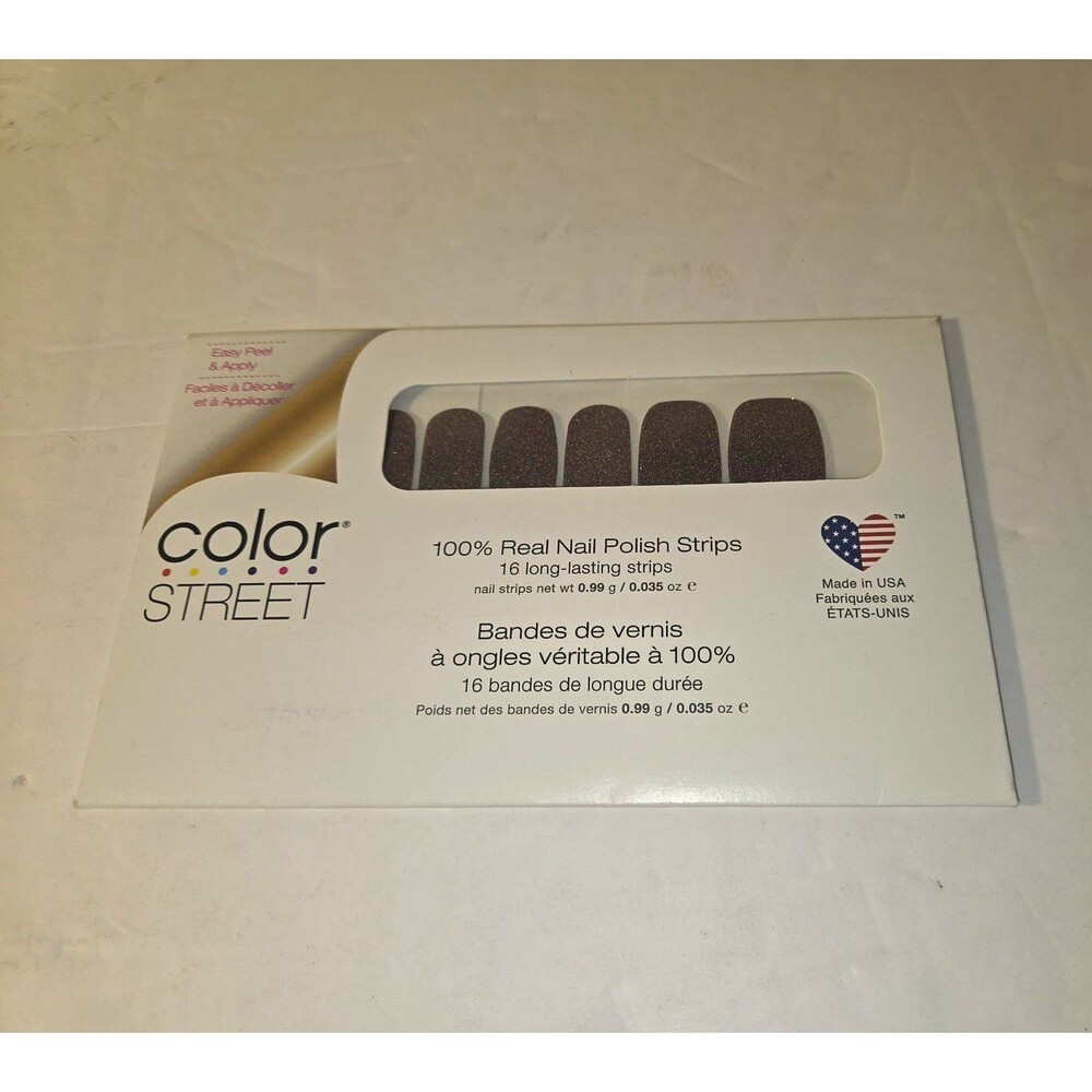Color Street Press-On Nail Polish Strips Brown Glitter FNG0431 Brownie Points